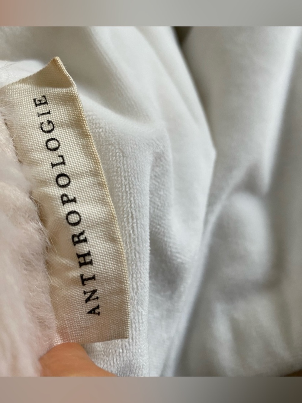 Anthropologie Plush Faux Fur Throw Blanket Powder Pink Modern Boho Home Bedding - Picture 3 of 9